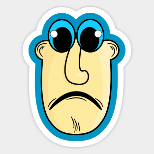 Shocked Funny Face Cartoon Emoji Sticker